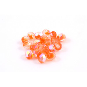 Facette cristal/orange AB 4mm